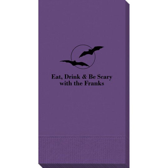 Full Moon with Bats Guest Towels